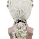 karlery Judge Colonial Wig Man Long Wave Beige Wig for Halloween Costume Cosplay Party, Beige