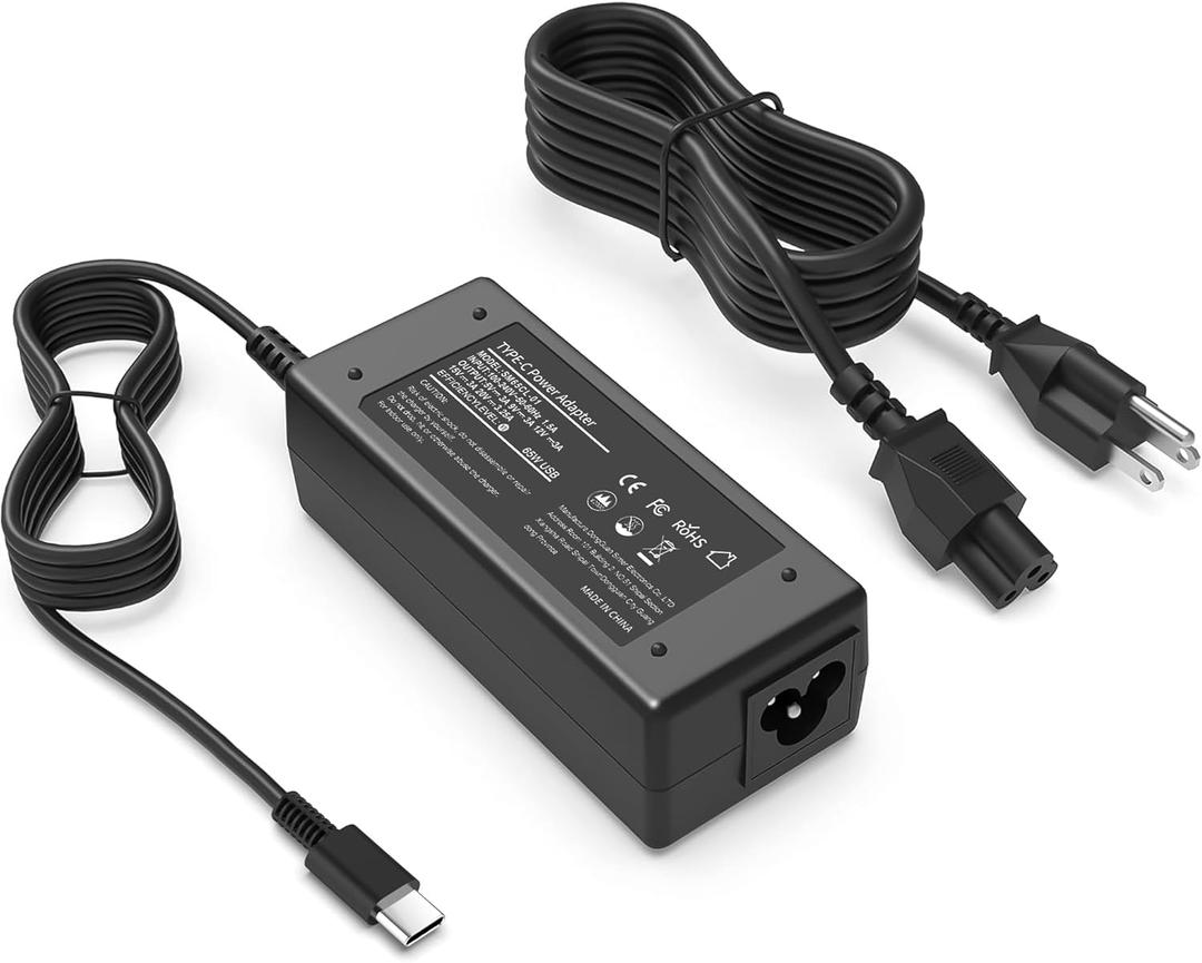 Universal 65W USB C Laptop Charger Compatible with HP chromebook Lenovo Dell Acer Asus Samsung Google Computer Type C Power Adapter