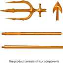 82.7" Stainless Steel Sea King Poseidon Trident Real Metal Neptune Tridentweapon,Mermaid Sword, Cosplay Props