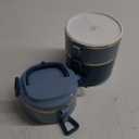 SANQIAHOME 3 Tier Stackable Stainless Steel Lunch Box Sealed(Blue, 3 Layers) with Spoon and Fork