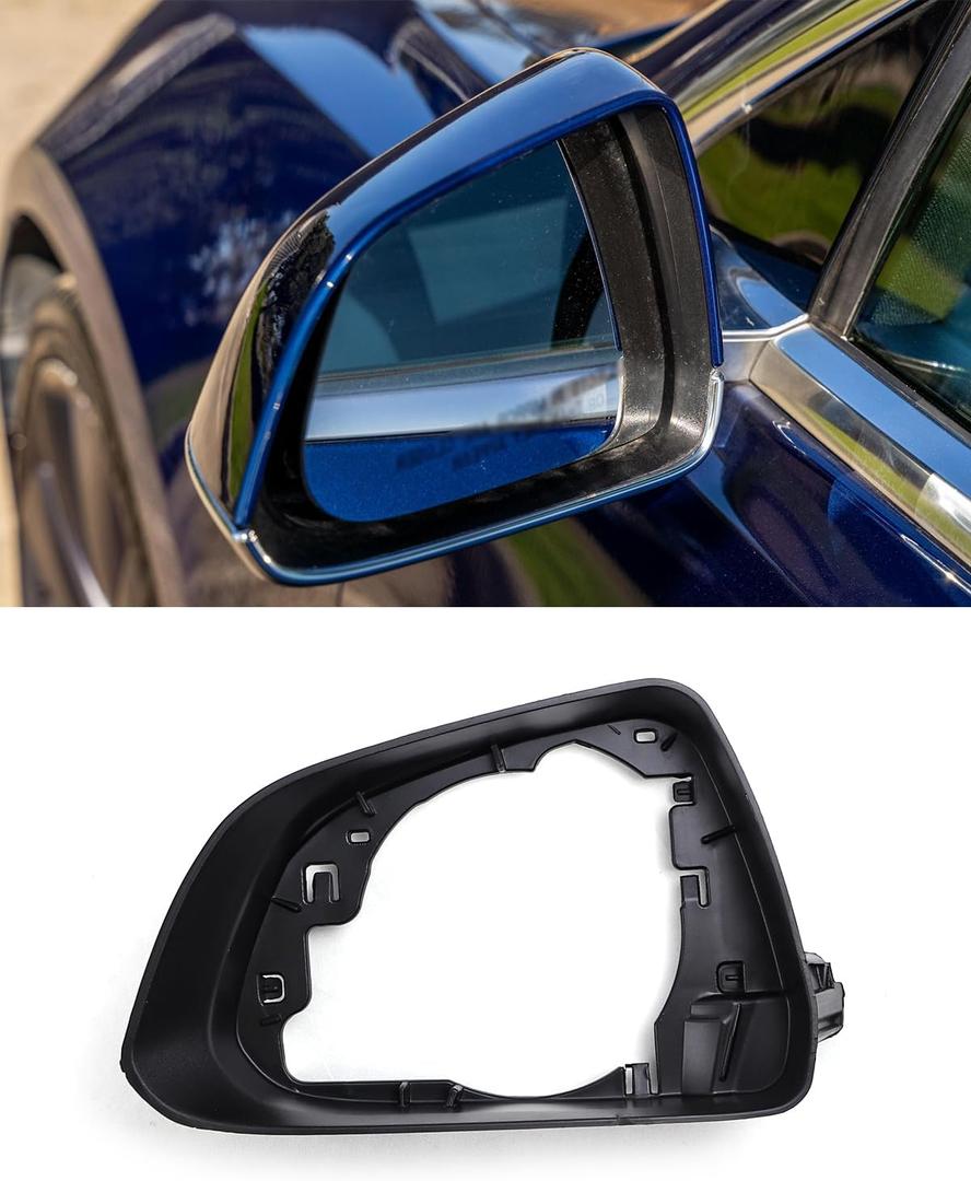 KKTR-CAR Mirror Frame, Driver Side/Left Side Mirror Cover Housing compatible with Tesla model 3 2017-2023,OEM 8202101 8202201 22873025 22873026 (model 3 driver side)