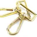 10 Pcs D Ring Swivel Lobster Claw Clasps Push Gate Snap Hooks Trigger Clips for Purse Keychain Strap Making (2'')