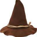 Witch Wizard Hat for Adults, Felt Wide Brim Pointed Hat, Oktoberfest, Halloween Scarecrow Costume Accessory