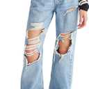 Aeropostale Womens Juniors High Rise Loose Fit Jean, Medium WASH, 12S