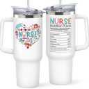 DUNKMATE Nurse Gifts for Women - Nurses Week Gifts - Appreciation Gift for Nurses - Nurse Nicu Lpn Rn Practitioner Gift for Women - Retirement, Graduation Nursing Student Ideas - 40 Oz Tumbler
