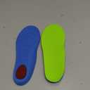 Ailaka Kids Orthotic Athletic Elastic Shock Absorbing Insoles, Comfortable Arch Support Sports Inserts for Running Walking (12-1.5 US Little Kid, Green)