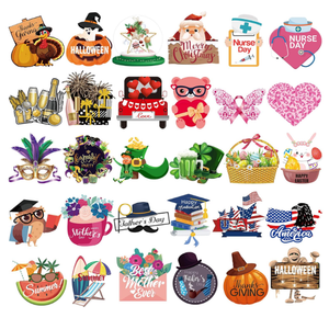 Funtery 30 Pcs Holiday Magnets Easter Nurse Day Refrigerator Magnets Set for Festival Locker Whiteboard Dishwasher Magnetic Kitchen Decorations Accessories for Home Classroom Office