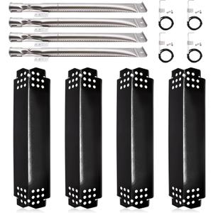 Hiorucet Grill Replacement Parts for Home Depot Nexgrill 4 Burner 720-0830H, Nexgrill Parts 720-0783E 720-0888 720-0888N 720-0864 720-0864M, Porcelain Steel Heat Plates, Burners and Igniter 720-0830H.