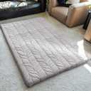 ZonLi Japanese Floor Mattress Futon Mattress Full Size, Thicken Roll Up Tatami Mat w/ 100% Cotton Washable Cover, Portable & Foldable Floor Bed Mattress for Sleeping, Dormitory, Adult Kids, Grey (Full (80"L x 54"W x 2.5"Th))