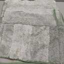 Kmson 3 Pcs Ombre Bathroom Rugs Set with U-Shaped Mat, Non Slip,Quick Drying, Ultra Soft and Water Absorbent Bath Carpet for Bedroom Floor Living Room,Machine Washable,Green