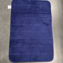 Yimobra Large Bath Mat 36"x24", Super Soft Quick Dry Memory Foam Bathroom Rug, Water Absorbent, Non Slip Backing Machine Washable for Tub Shower, Thick Comfort Support, Blue