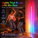 LED Corner Floor Lamp with Music Sync, App and Remote Control