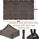 Shade Sail Sun Shade Cloth 6'6"x9'9" Rectangle Outdoor Canopy Outside Sunshade Awning Cover Privacy Screen Net UV Block for Patio Pergola Gazebo Porch Backyard Lawn Garden Outdoor Activities