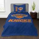 Northwest NBA Quilted Throw Blanket with Sham, Soft Cozy Bedding, All Seasons, 60 x 80 inches  New York Knicks, 60" x 80"