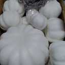 DomeStar 16PCS White Fake Pumpkins for Decorating, Faux Pumpkins Fall Harvest Decor, Halloween Decorations, Thanksgiving Table Centerpieces and Baby Shower Decor