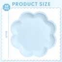 30 Pcs Light Blue Paper Plates 9 Inch, Blue Scalloped Dinner Paper Plates, Disposable Baby Blue Dessert Cake Party Plates for Baby Shower, Wedding, Bridal Shower, Birthday