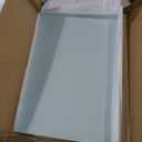 Double 2484 inch Glass Sliding Barn Door Slab with 8ft Hardware Kit Included, 5-Panel Frosted Glass, Spruce Wood Support DIY Dyeing, Easy Assembly