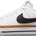 Nike Women's Court Legacy Next Nature Shoes (8.5, White/Black/Desert Ochre/Team Orange)