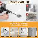 Drain Auger 33 ft, Plumbing Snake Hair Clog Remover Drain Snake Flexible Grabber Heavy Duty Sink Cleaner Tools for Shower Bathtub Bathroom Kitchen Pipe, Black
