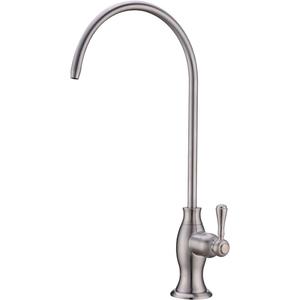Stainless Steel Water Filter Faucet Delle Rosa Commercial Water Filtration Faucet for Under Sink Water Filter System Modern Brushed Nickel Kitchen Bar Sink Drinking Water Faucet, Non-Air Gap RO Faucets
