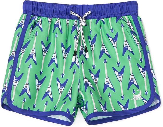 SURF CUZ Boys Swim Trunks Retro Toddler Boy Swimsuit Shorts Quick Dry Swimming Trunks Bathing Suit, 2T