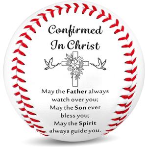 Confirmation Gift for Boys Girls Teens - Christian Baseball Keepsake Confirmed in Christ Gifts from Godparents Parents Sponsor - Catholic Confirmation Baptism First Communion Religious Gift Box
