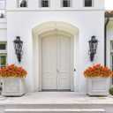 Fall Flowers Artificial for Decoration, Faux Mums for Outdoor Planters, 12 Bundles Fake Mums for Home, Orange Flowers for Thanksgiving, Front Porch Fall Decor, Garden Patio Home Aesthetic