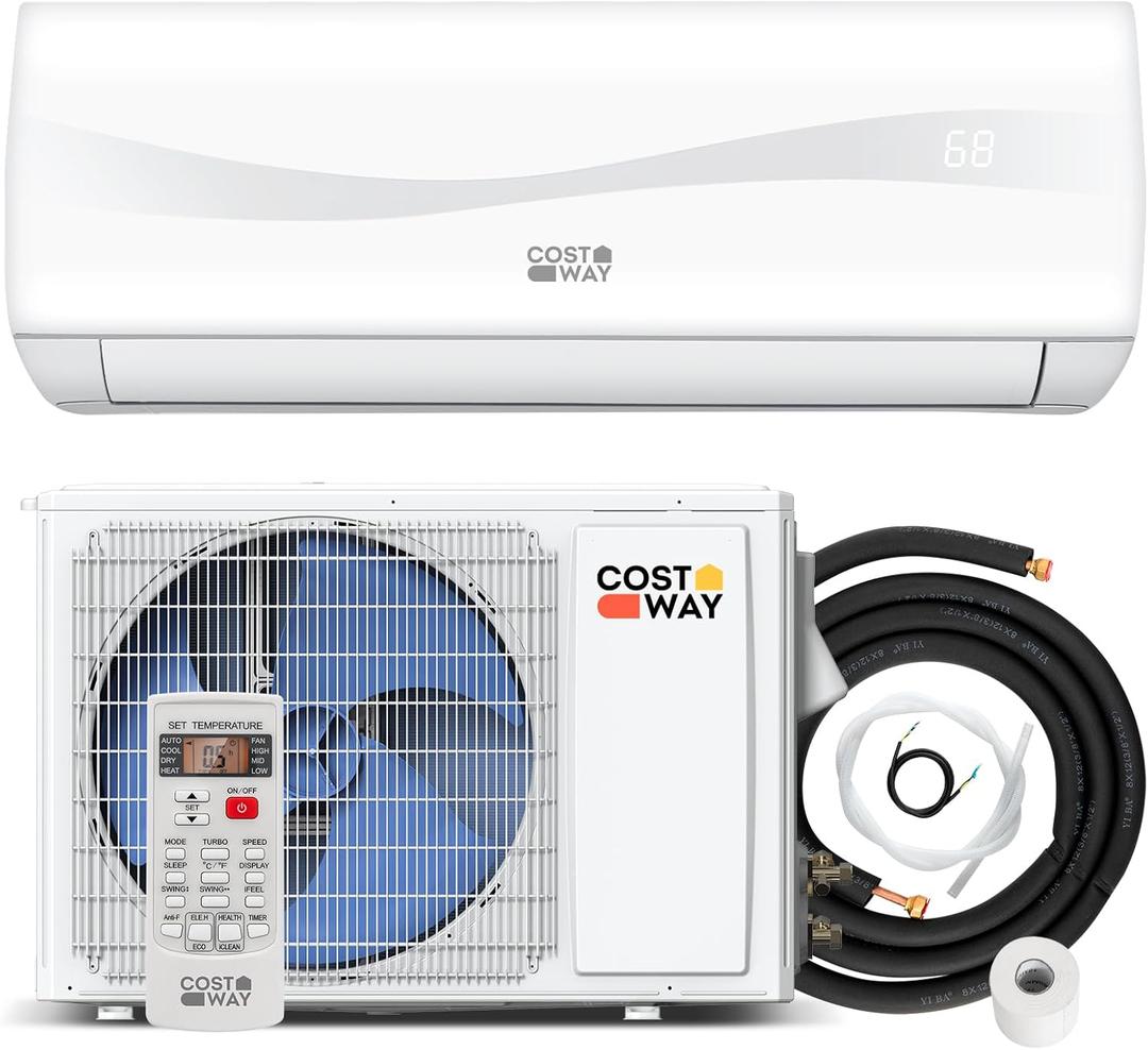  12000BTU Mini Split Air Conditioner& Heater, 20 SEER2 115V Wall-Mounted Ductless AC Unit Cools Rooms up to 750 Sq. Ft, Energy Efficient Inverter AC with Heat Pump (Blast Series)