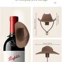 Cowboy Hat Wine Stopper, Funny Wine Gift for Wine Lovers, Wine Accessories, Silicone Bottle Stopper Keeps Wine Fresh, Stocking Stuffers White Elephant Gifts for Adults Men Women