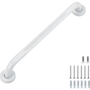 Grab Bars for Shower, 1 Pack 18-Inch Anti Slip Shower Handles for Elderly, Safety Shower Grab Bar, Stainless Steel Handicap Grab Bars for Bathroom (White 1" Diameter)