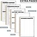 2026 Planner, Weekly and Monthly Calendar Planner, January 2026 - December 2026, Hardcover 2026 Calendar Book with Tabs For Women & Men, Inner Pocket, Spiral Bound, Perfect for Office Home School Supplies - A4 (8.5" x 11"), Stone Gray