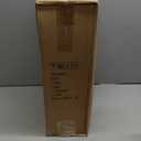 Suhaco Medium Stainless Steel Litter Box Side Entry High Walls Deep Metal Cat Litter Boxes Low Entry with High Sided Removable Lid Litter Mat and Scoop Litter Pan (Tall Black) (Large)