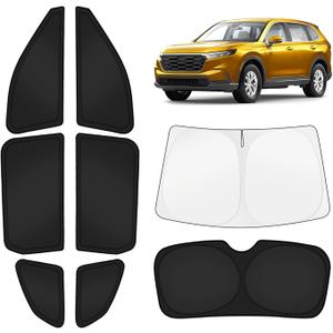 KUST Car Window Shades for Honda CR-V 2023-2025 2026 Windshield Sun Shade Side Window Cover UV Block Privacy Protection CRV Accessories for Camping Blackout Rear Back Full Set 8PCS