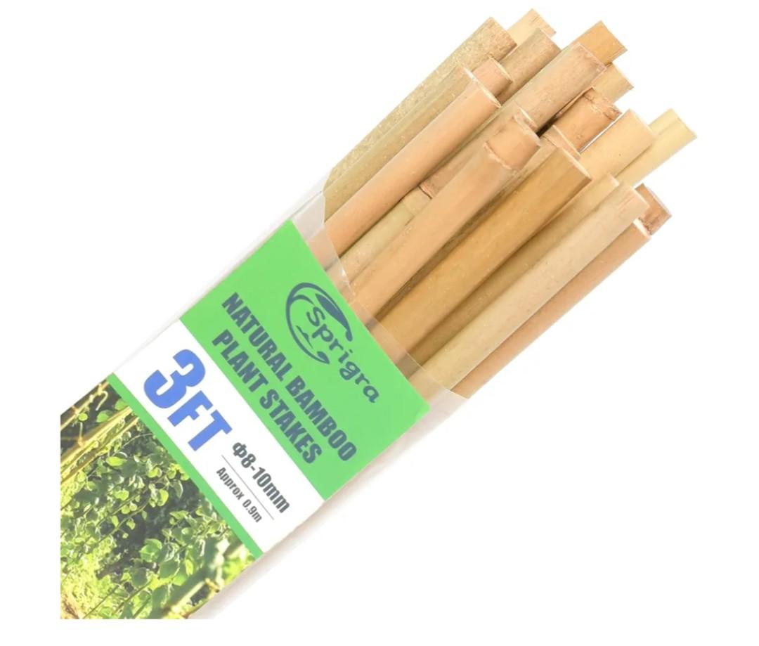Bamboo Stakes 3FT 30pcs, 36 inch Garden Stakes Multi-Purpose, Bamboo Plant Support Stakes for Tomatoes, Beans, Peppers, Flowers, Potted, Maintain the Plant Posture, Strengthen and Stem