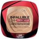 L'Oreal Paris Makeup Infallible Fresh Wear Foundation in a Powder, Up to 24H Wear, Waterproof, Radiant Honey, 0.31 oz.