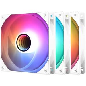 Thermalright TL-C12W-S V3 CPU Fan 120mm Case Cooler Fan ARGB, 4pin PWM Connector Silent Computer Fan with S-FDB Bearing, Desktop Cooling Fan has ARGB Mirror Light Effect (3-Pack Fans)