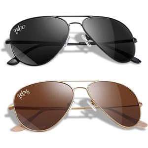 Bride and Groom Sunglasses – Couples Polarized Sunglasses, Bridal Shower Gifts for Wedding Party, C (2 Pack) Mr & Mrs/Black, Rose Gold
