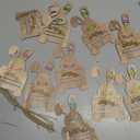 Beeveer 10 Pcs Easter Bunny Money Holder for Cash Gift Wooden Rabbit Gift Cards Cash Holder for Basket Stuffers Easter Holiday Hunting Money Tree Ornaments Table Centerpiece Decorations