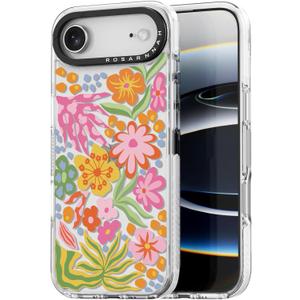 for iPhone Air Case Cute - Durable Shockproof 6.6 ft Drop Impact Phone Case - Funny Passion Flower Design for iPhone 17 Air (6.5") Clear