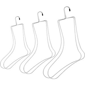Newtay 3 Pairs of Small, Medium, Large Sock Blockers Stainless Steel Blockers Drying Hanger for Knitting & Crochet, Shaping, Drying, Displaying Knitted Socks