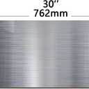 fzxwyishu Stainless Steel Image,Tempered Glass Backsplash For Kitchen Behind Stove,Easy to Clean Kitchen Sink Cover Splash Guard, Home Kitchen Dcor (30"x14"(76.2x35.56cm))