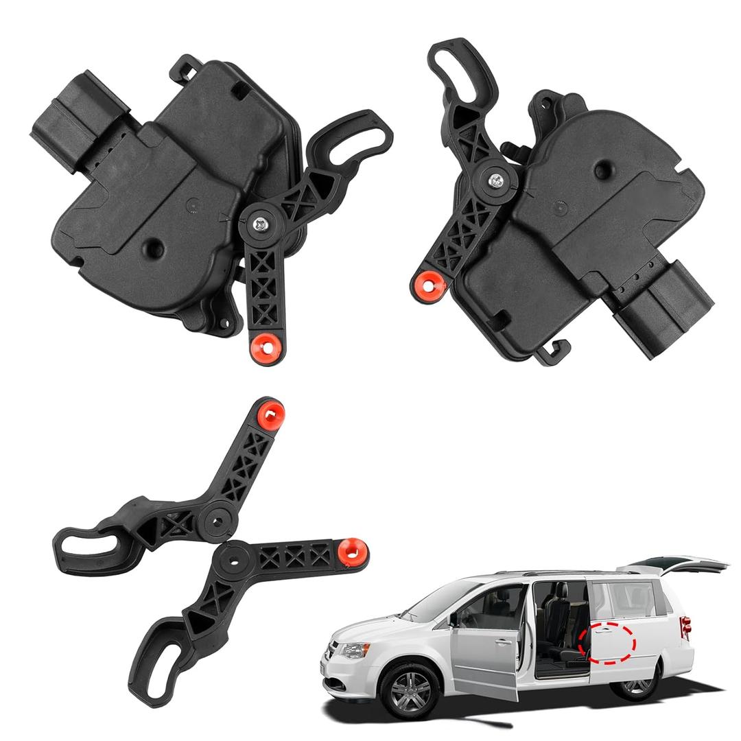 Left & Right Sliding Door Lock Actuator, Compatible with 2008-2020 Chrysler Town & Country Dodge Grand Caravan Ram C/V, Replace# 5020679AB 5020678AA