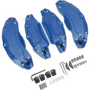 Brake Caliper Cover, Easy to Install, Robust Yet Lightweight Caliper Protector, Front Rear Aluminum Alloy Caliper Covers for 19 20In Wheels Hub, Set of 4 (Blue)