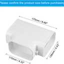 PATIKIL 4" PVC Decorative Line Cover, Tee Elbow Tubing Parts Accessories for Air Conditioner Central AC Heat Pump, White