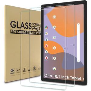 WD&CD 2 Pack Screen Protector Compatible with Onn 10.1 Inch Tablet (2024 Model 100135925), Tempered Glass Film Replacement for Onn 10.1 Inch Tablet 2024Anti Scratch Anti BubbleHigh Definition