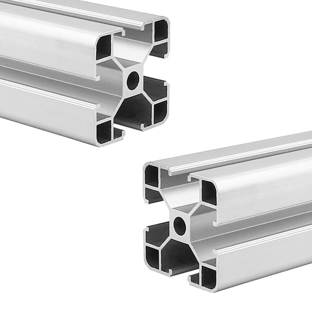 4040 Aluminum Extrusion 17.72 inch / 450mm Length T Slot Silver 2 Pack, Extruded Aluminum 40mm x 40mm 40 Series T Type Profiles Anodized European Standard Linear Rail Frame 2Pcs