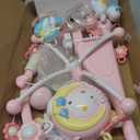 BOBXIN Baby Musical Crib Mobile for Bassinet with Projector and Night Light,150 Music,Timing Function,Take Along Mobile Musical Box and Rattle,Toy for Newborn Girls Boys (pink)