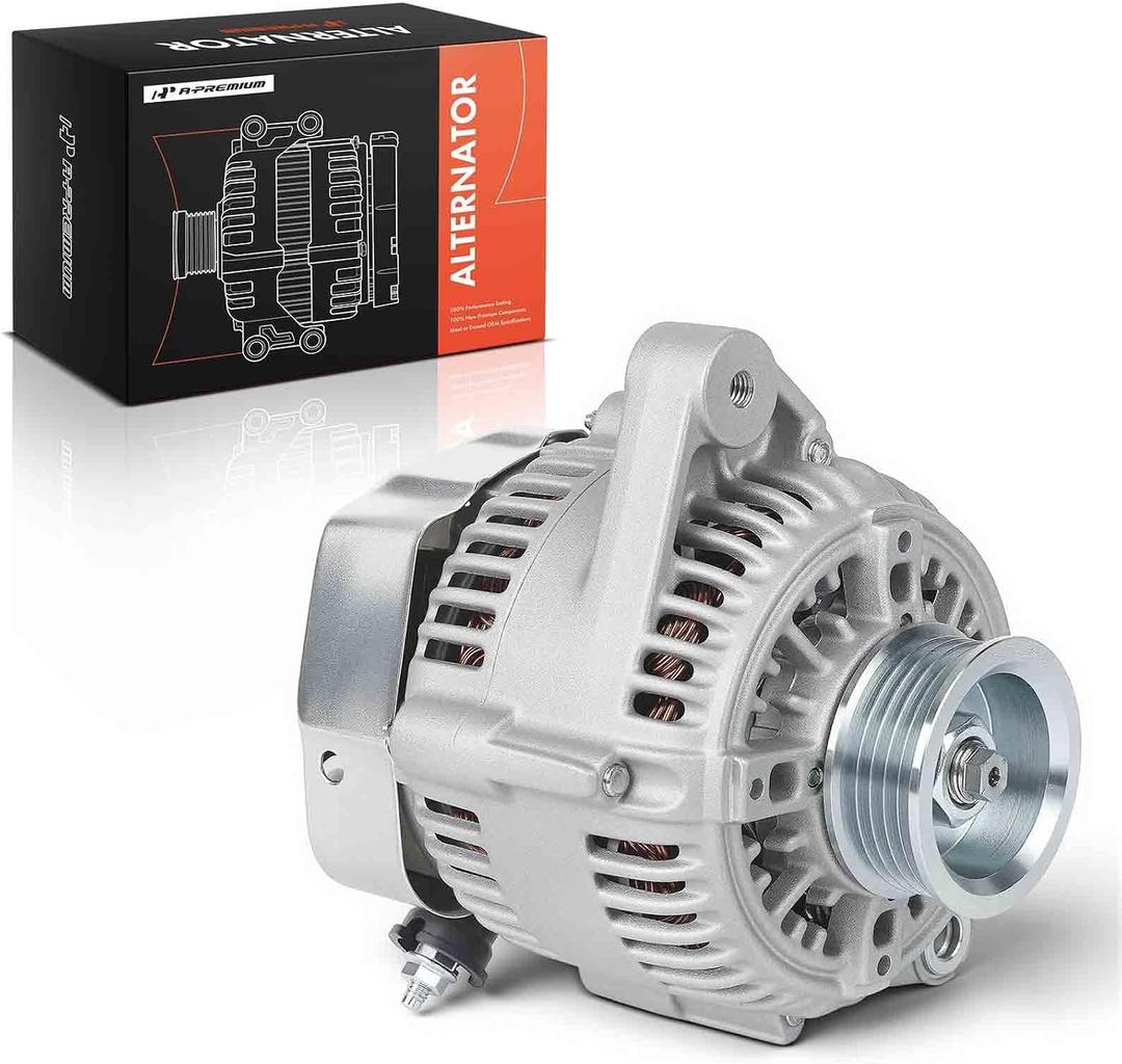 A-Premium Alternator Compatible with Toyota Camry 1994-1996 L4 2.2L, RAV4 1996-2000 L4 2.0L, 80Amp 12Volt CW 5-Groove Pulley