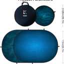 Kate 5x6.5ft(1.5x2m) Collapsible Backdrop Blue Gradual Pop up Backdrops Reversible Collapsable Backdrop Abstract Backgrounds