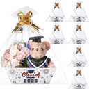 Baderke 6 Set Class of 2025 Graduation Gifts Baskets Includes 6 Empty Paper Gift Baskets 6 Clear Cellophane Bags and 10 Pull Bows for 2025 Graduation Birthday Party Decorations